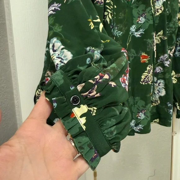 Zadig & Voltaire Theresa Floral-Printed Silk Tunic Size Small - Picture 4 of 5